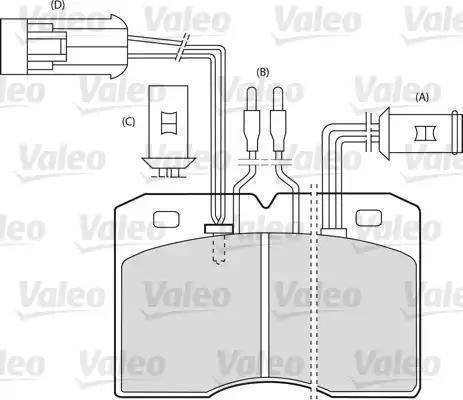 Valeo 598585 - Kit de plaquettes de frein, frein à disque cwaw.fr