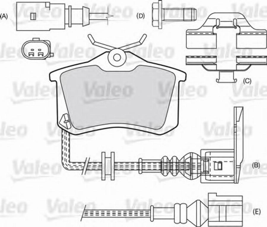 Valeo 540 149 - Kit de plaquettes de frein, frein à disque cwaw.fr