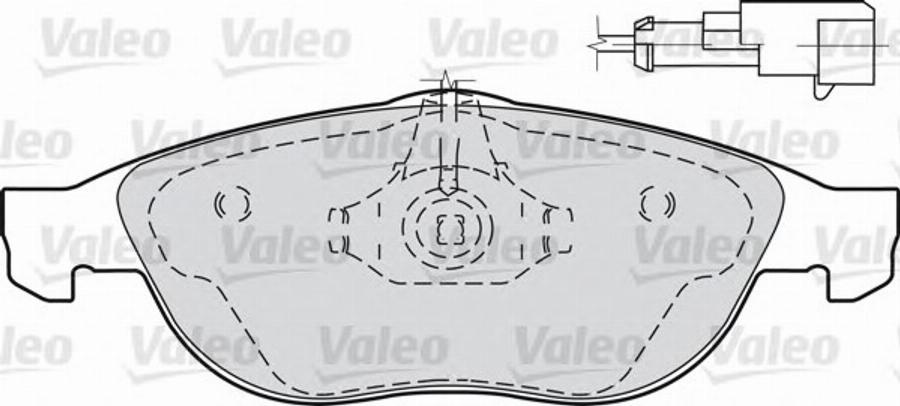 Valeo 540888 - Kit de plaquettes de frein, frein à disque cwaw.fr