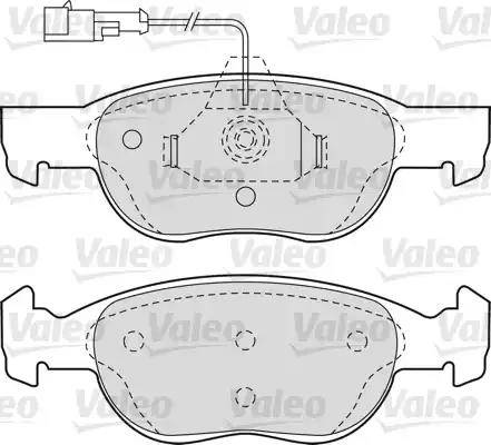 Valeo 540749 - Kit de plaquettes de frein, frein à disque cwaw.fr