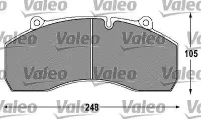 Valeo 541695 - Kit de plaquettes de frein, frein à disque cwaw.fr