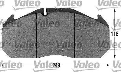 Valeo 541651 - Kit de plaquettes de frein, frein à disque cwaw.fr