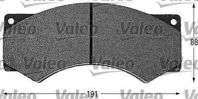 Valeo 541643 - Kit de plaquettes de frein, frein à disque cwaw.fr