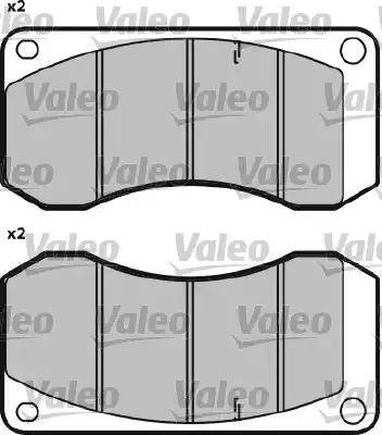 Valeo 541647 - Kit de plaquettes de frein, frein à disque cwaw.fr