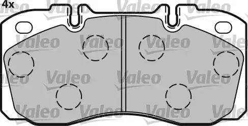 Valeo 541654 - Kit de plaquettes de frein, frein à disque cwaw.fr