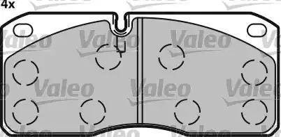 Valeo 541620 - Kit de plaquettes de frein, frein à disque cwaw.fr