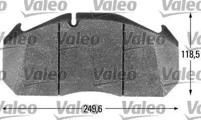 Valeo 541650 - Kit de plaquettes de frein, frein à disque cwaw.fr