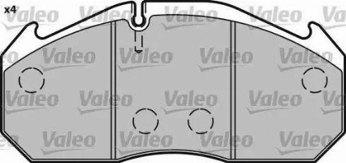 Valeo 541650 - Kit de plaquettes de frein, frein à disque cwaw.fr