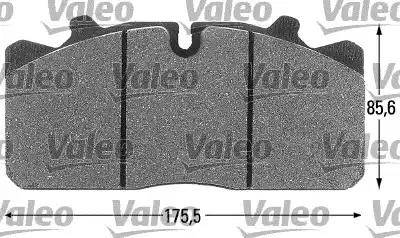 Valeo 541665 - Kit de plaquettes de frein, frein à disque cwaw.fr