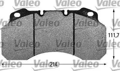 Valeo 541676 - Kit de plaquettes de frein, frein à disque cwaw.fr