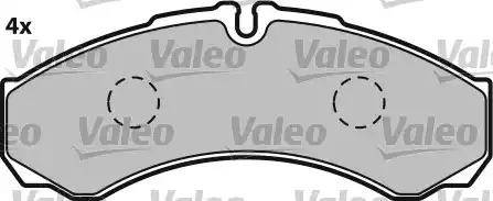 Valeo 541662 - Kit de plaquettes de frein, frein à disque cwaw.fr