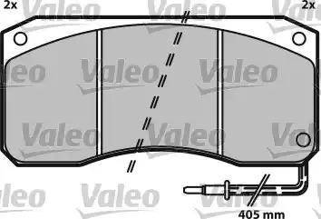 Valeo 541648 - Kit de plaquettes de frein, frein à disque cwaw.fr