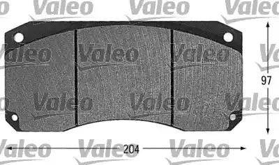 Valeo 541605 - Kit de plaquettes de frein, frein à disque cwaw.fr