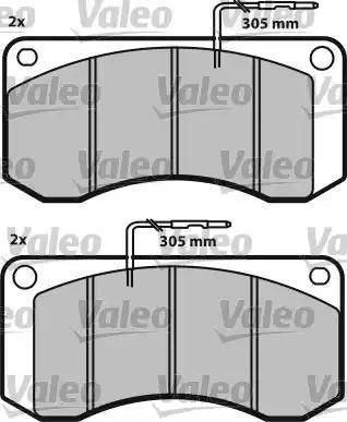 Valeo 541600 - Kit de plaquettes de frein, frein à disque cwaw.fr