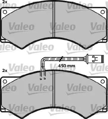 Valeo 541614 - Kit de plaquettes de frein, frein à disque cwaw.fr