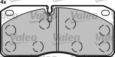 Valeo 541612 - Kit de plaquettes de frein, frein à disque cwaw.fr