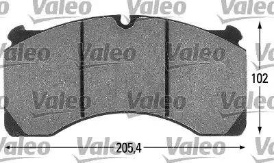 Valeo 541686 - Kit de plaquettes de frein, frein à disque cwaw.fr