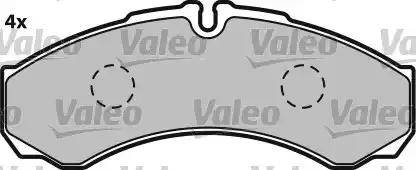 Valeo 541683 - Kit de plaquettes de frein, frein à disque cwaw.fr