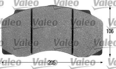 Valeo 541674 - Kit de plaquettes de frein, frein à disque cwaw.fr