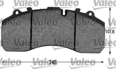 Valeo 541678 - Kit de plaquettes de frein, frein à disque cwaw.fr