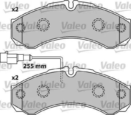 Valeo 541739 - Kit de plaquettes de frein, frein à disque cwaw.fr