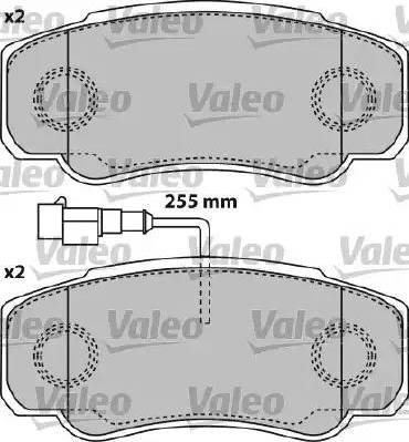 Valeo 541738 - Kit de plaquettes de frein, frein à disque cwaw.fr