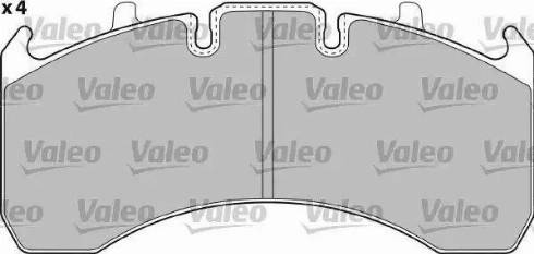 Valeo 541725 - Kit de plaquettes de frein, frein à disque cwaw.fr