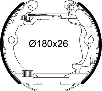 Valeo 554963 - Jeu de mâchoires de frein cwaw.fr