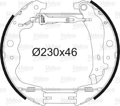 Valeo 554901 - Jeu de mâchoires de frein cwaw.fr