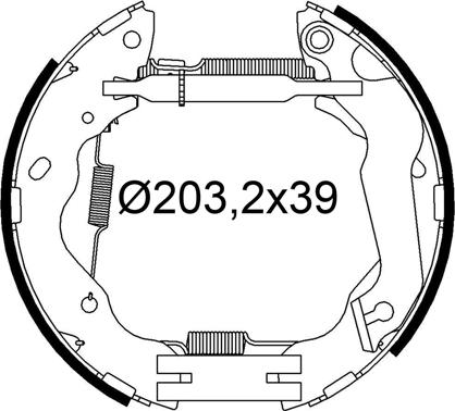 Valeo 554912 - Jeu de mâchoires de frein cwaw.fr