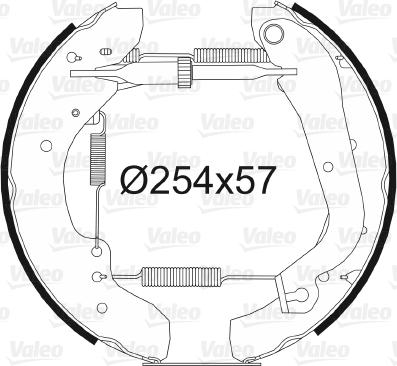 Valeo 554565 - Jeu de mâchoires de frein cwaw.fr