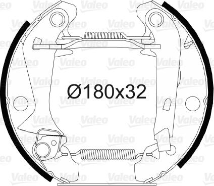 Valeo 554512 - Jeu de mâchoires de frein cwaw.fr