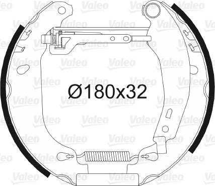 Valeo 554643 - Jeu de mâchoires de frein cwaw.fr