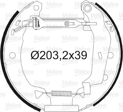 Valeo 554663 - Jeu de mâchoires de frein cwaw.fr