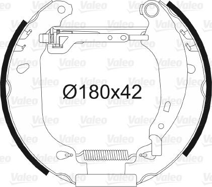 Valeo 554637 - Jeu de mâchoires de frein cwaw.fr