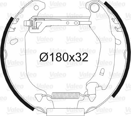 Valeo 554674 - Jeu de mâchoires de frein cwaw.fr