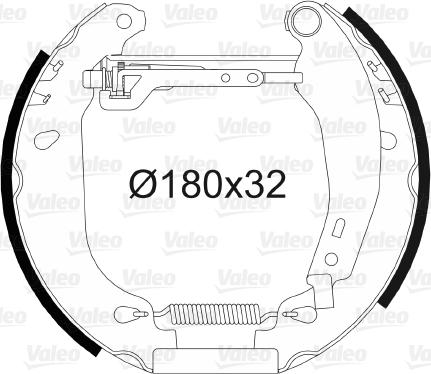 Valeo 554672 - Jeu de mâchoires de frein cwaw.fr