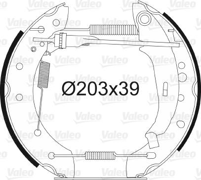 Valeo 554849 - Jeu de mâchoires de frein cwaw.fr