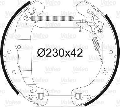 Valeo 554844 - Jeu de mâchoires de frein cwaw.fr