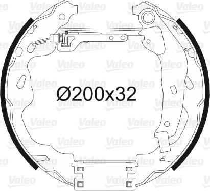 Valeo 554848 - Jeu de mâchoires de frein cwaw.fr