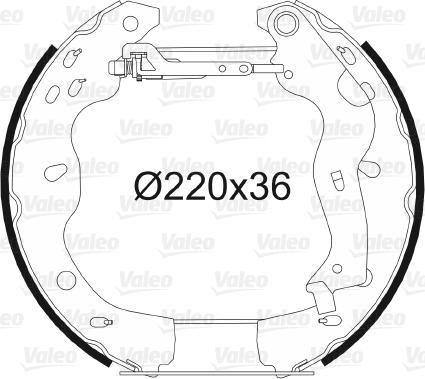 Valeo 554854 - Jeu de mâchoires de frein cwaw.fr