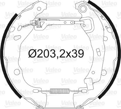 Valeo 554851 - Jeu de mâchoires de frein cwaw.fr