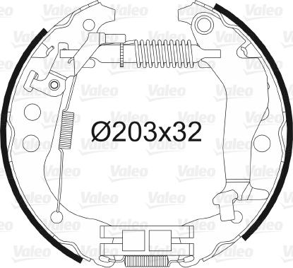 Valeo 554860 - Jeu de mâchoires de frein cwaw.fr