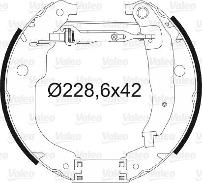 Valeo 554861 - Jeu de mâchoires de frein cwaw.fr