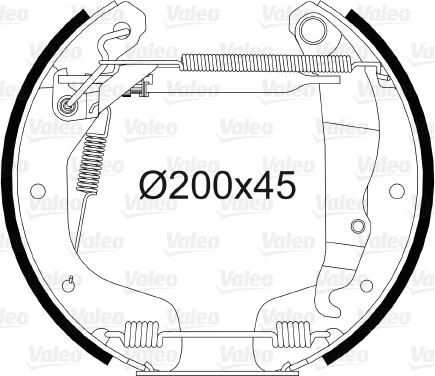 Valeo 554867 - Jeu de mâchoires de frein cwaw.fr