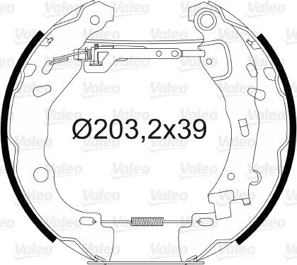 Valeo 554804 - Jeu de mâchoires de frein cwaw.fr