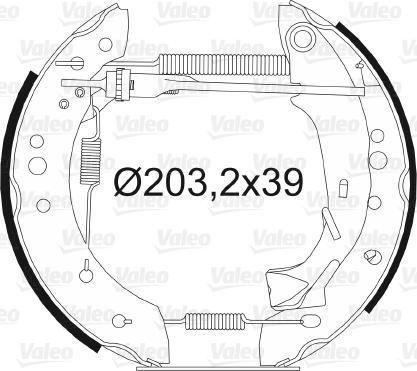 Valeo 554805 - Jeu de mâchoires de frein cwaw.fr