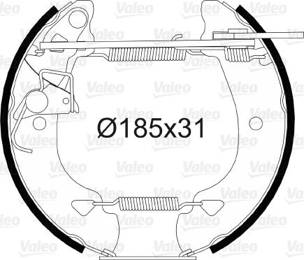 Valeo 554806 - Jeu de mâchoires de frein cwaw.fr