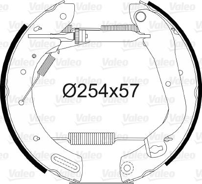 Valeo 554809 - Jeu de mâchoires de frein cwaw.fr