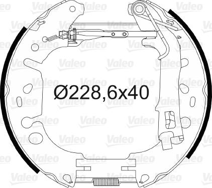 Valeo 554889 - Jeu de mâchoires de frein cwaw.fr